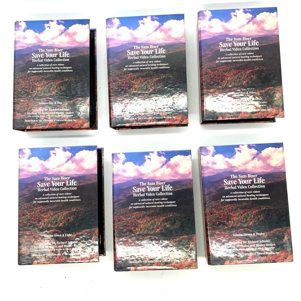 Sam Biser Dr Schulze Save Your Life Herbal Video Collection Complete 12 VHS Set